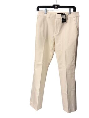 Club Monaco Women’s Classic Trousers / Pants White Cotton Stretch Sz 6 NWT